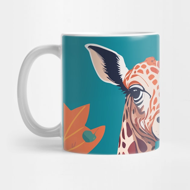 African Savanna Colorful Wild Animal Giraffe by ZAZIZU